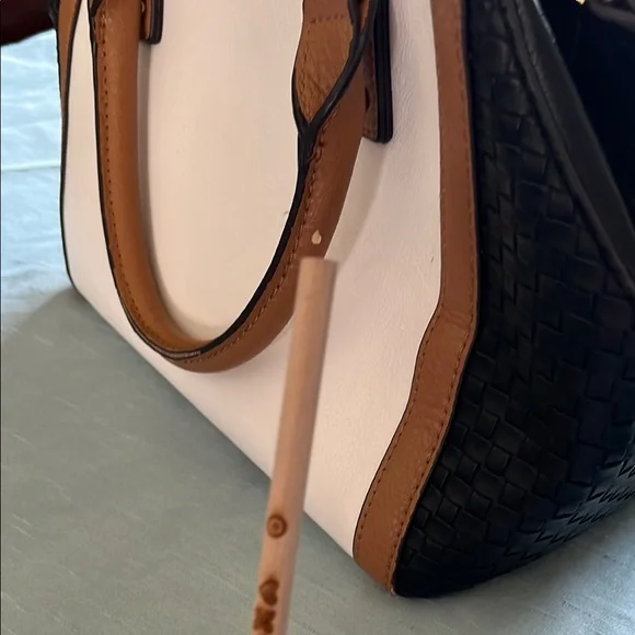 Anne Klein Black and White Satchel with Elegant Design - Picture 10 of 15